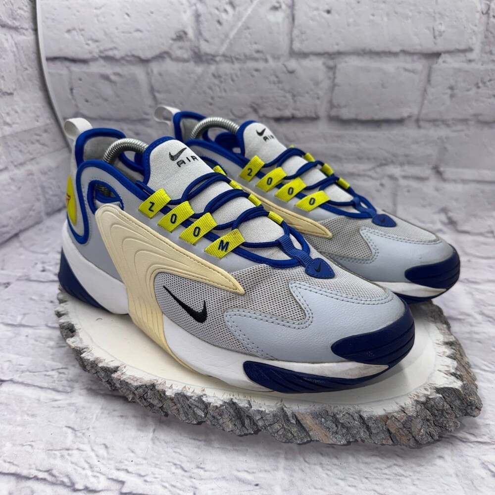 Nike Mens Zoom 2k Sneakers Gray Hyper Blue A00269-011 Low Top Size 8.5 Shoes